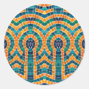ICONOS DE ORO MOSAIC Pegatinas redondos grandes