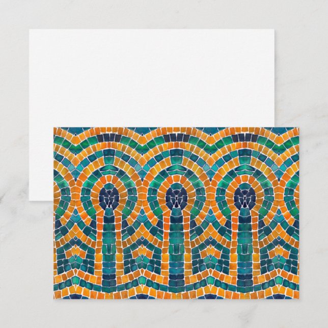 ICONOS DE ORO MOSAICO Tarjeta Plana 3.5x5 (Anverso / Reverso)