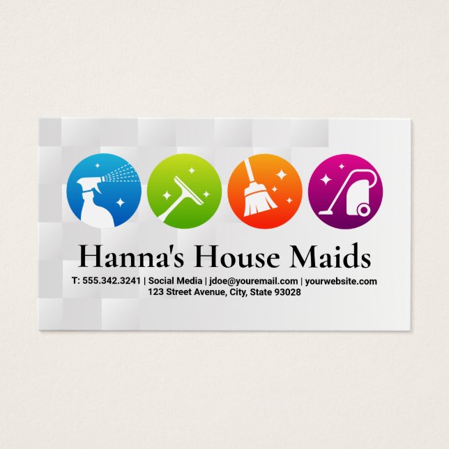 Iconos de servicios de limpieza | Maid (Frente)