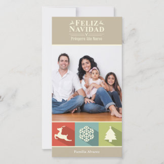 Iconos Feliz Navidad del día de fiesta (beige)