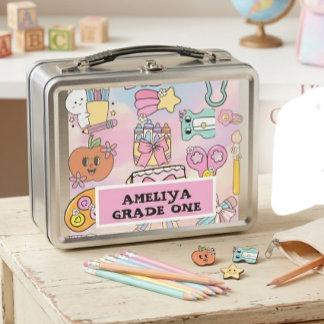 Iconos personalizados de ABC pastel femenino para 