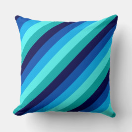 Icy Blue Verde azulada Stripes Gran Cojín decorati