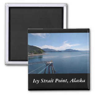 Icy Strait Point Alaska imán de fotografía de recu