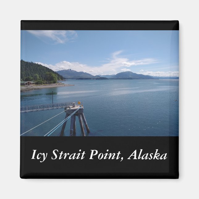 Icy Strait Point Alaska imán de fotografía de recu (Frente)