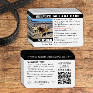 ID de la foto de la tarjeta de perro de servicio m