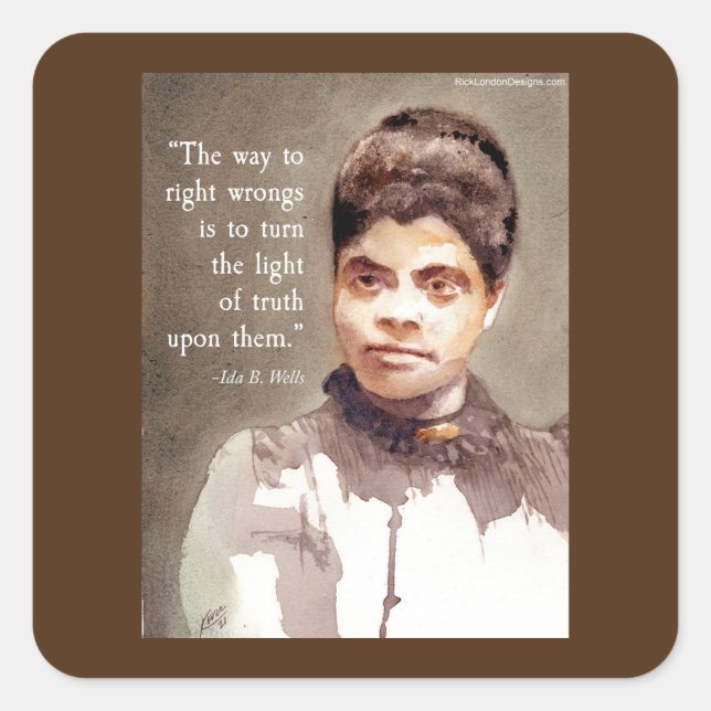 Ida B Wells & Pegatinas de Citas (Anverso)
