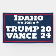 Idaho para la pancarta de Trump Vance 2024