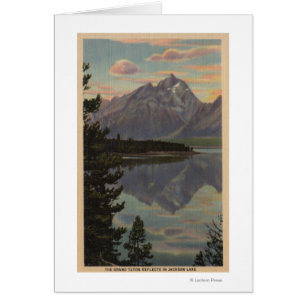 Idaho - reflexión magnífica de Teton en el lago