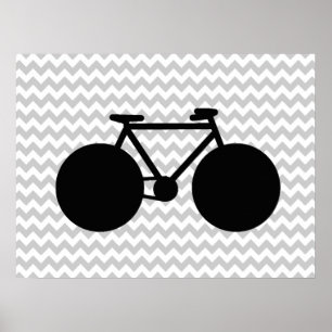 idea de decoración de bicicletas negras y chevron