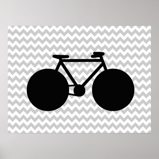 idea de decoración de bicicletas negras y chevron (Frente)