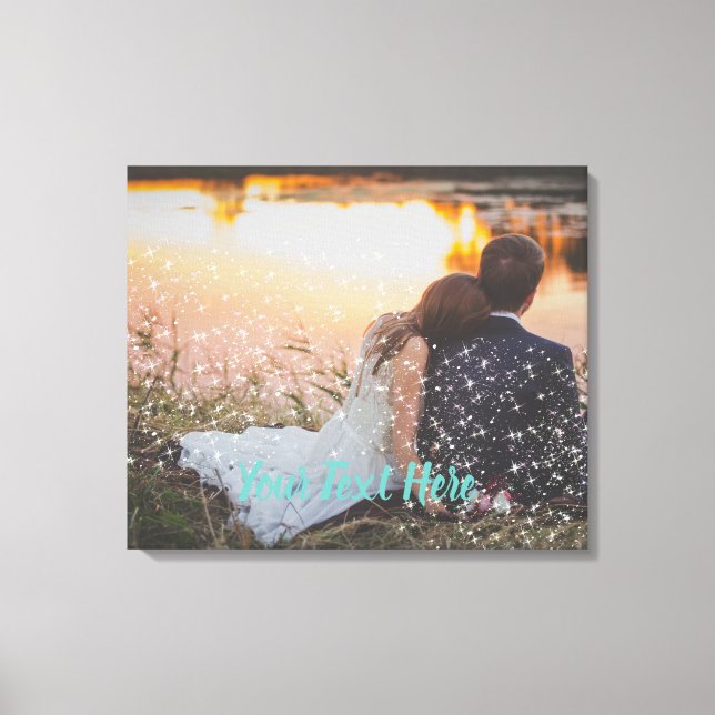 Idea de lienzo de boda con efecto de luz de destel (Anverso)