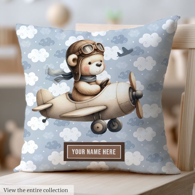 Idea de regalo de almohada Baby Shower de osito de ( Brown Teddy Bear Baby Shower Pillow Gift Idea)