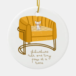 Idea de regalo de ornamento de reglas de Chihuahua