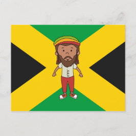 Idea de regalo de postal con bandera del país del 