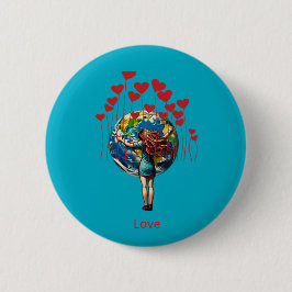 Idea de regalo del pin del botón de paz mundial