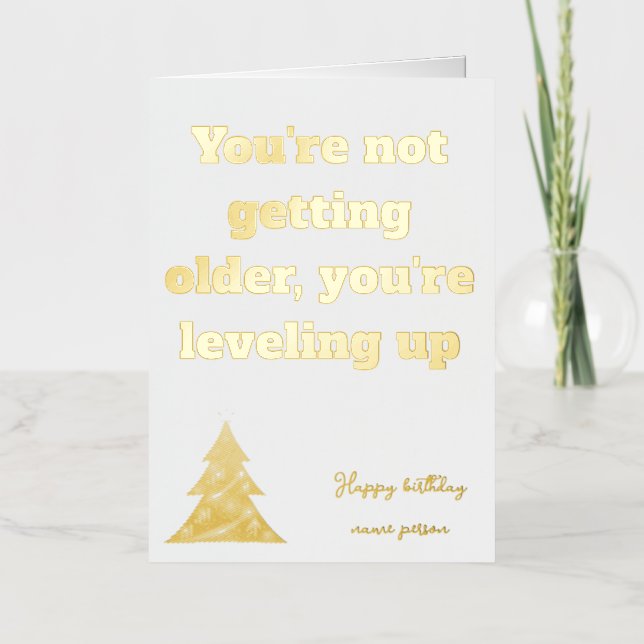 Idea de regalo única de la tarjeta de cumpleaños G (Anverso)