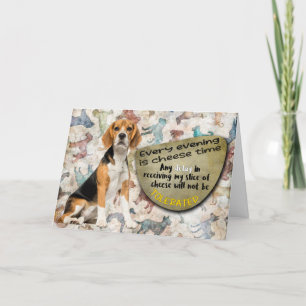Idea divertida de tu tarjeta de cumpleaños Beagle
