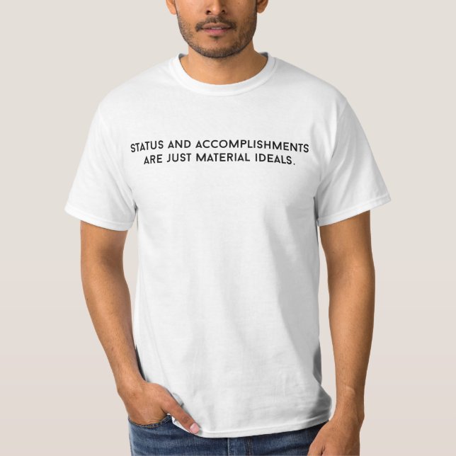 Ideales materiales Camiseta de valor para hombres (Anverso)