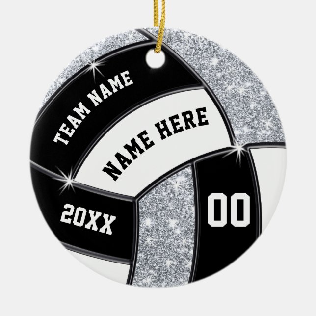 Ideas de bolsitas de regalo de voleibol, ornamento (Frente)