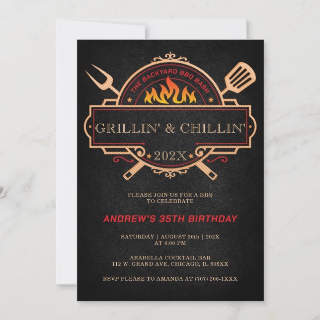 Ideas de plantilla de fiesta de cumpleaños persona (Anverso)