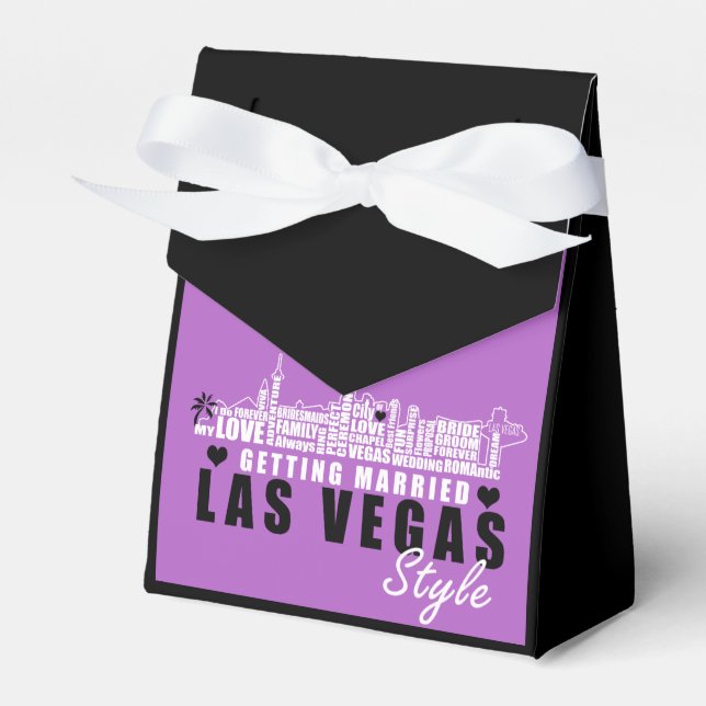 Ideas de regalo de Boda Vegas - Cajas de favores (Front Side)