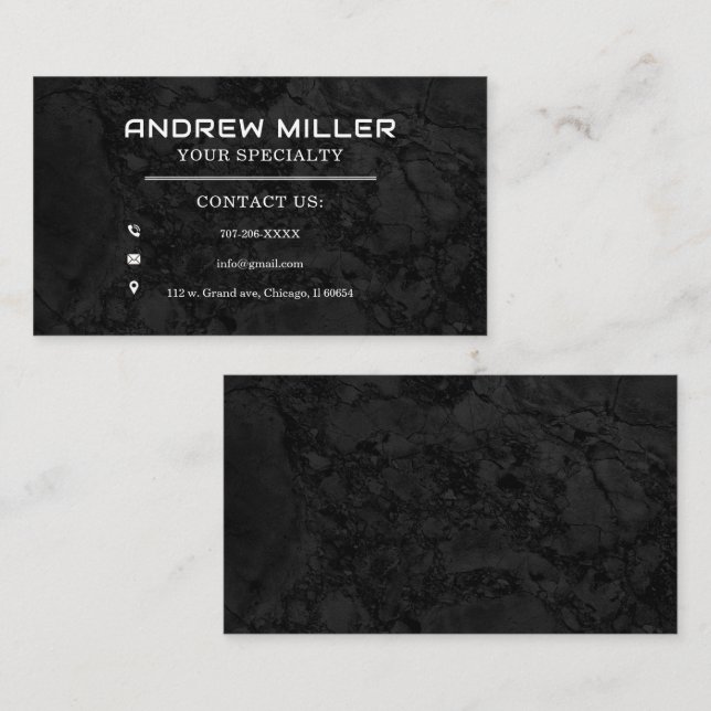 Ideas de tarjetas de presentación personalizadas p (Anverso / Reverso)
