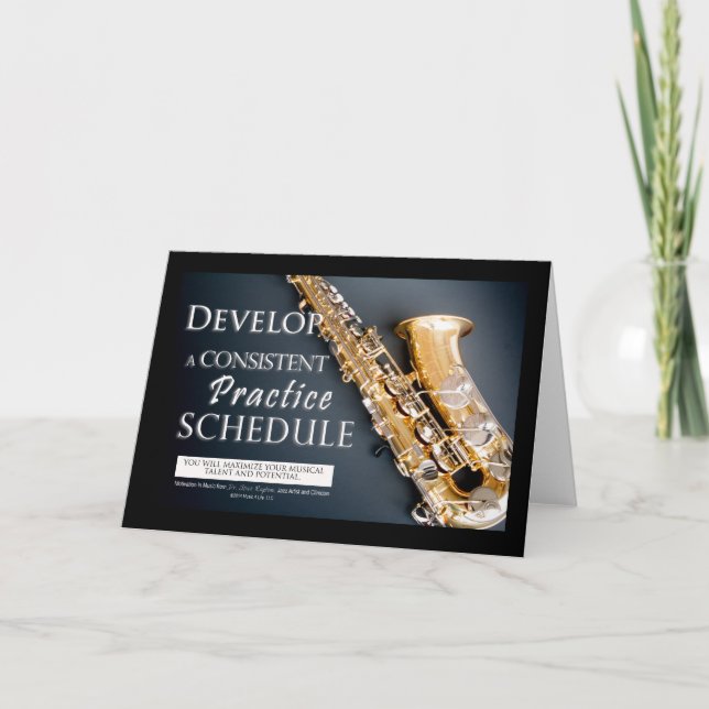 Ideas del regalo del saxofón - tarjetas de la (Anverso)