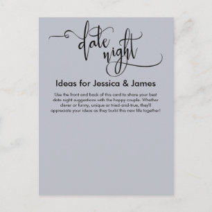 Ideas nocturnas Elegante tarjeta de consejo azul t