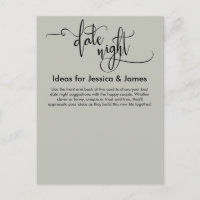 Ideas nocturnas Elegante Tarjeta de Consejos Verde