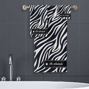 Ideas silvestres Etiqueta de plata Zebra blanca y