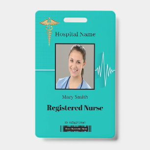 Identificación Caduceo Tarjeta Médica de Ritmo Cardíaco de Identi