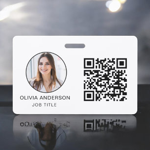 Identificación Código QR Foto profesional Tarjeta de presentación