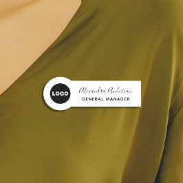 Identificación de empleado con logotipo corporativ