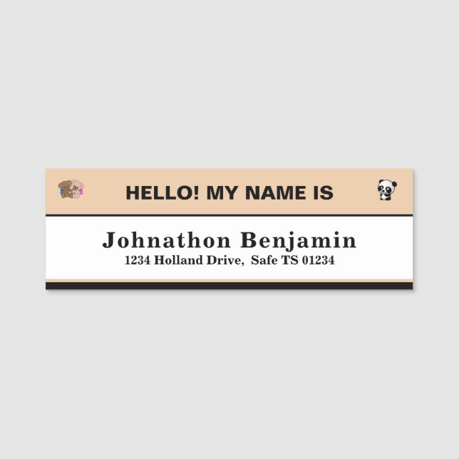 Identificación de los niños con identificación de  (Anverso)