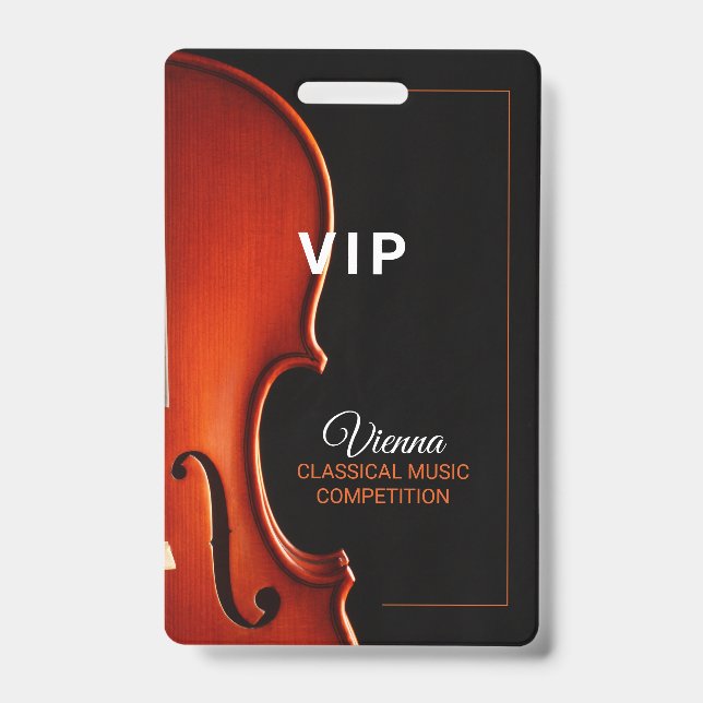 Identificación Evento de competición de música clásica Tarjeta de (Front)