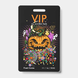 Identificación Halloween Evento Tarjeta de acceso VIP para VIP