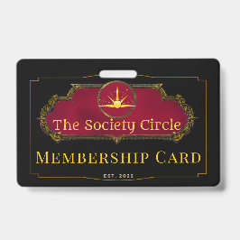 Identificación ID de la tarjeta de membresía de Society Circle
