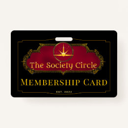Identificación ID de la tarjeta de membresía de Society Circle