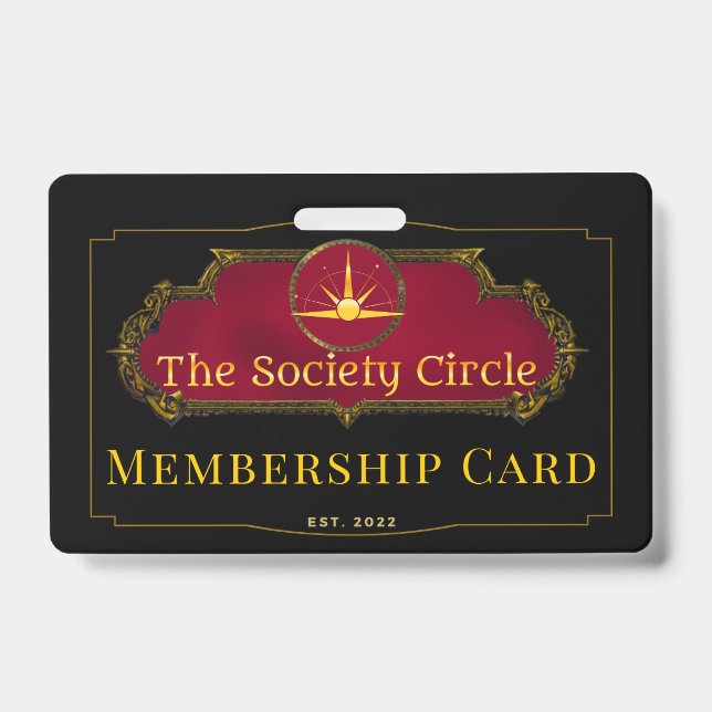 Identificación ID de Tarjeta de Miembro del Círculo de la Socieda (Parte frontal)