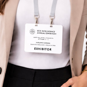 Identificación Insígnia del evento 4x5 Insignias de tarjeta de