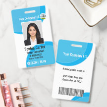 Nombre de foto personalizada Tarjeta de identifica