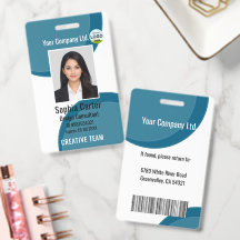 Nombre de foto personalizada Tarjeta de identifica