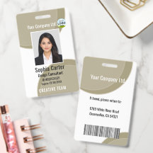 Nombre de foto personalizada Tarjeta de identifica