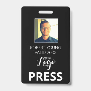 Identificación Pase personalizado PRESS - Pase de foto - Tarjeta 