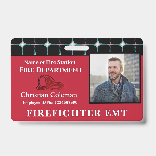 Identificación Personalizado Nombre del empleado Tarjeta de ident (Anverso)