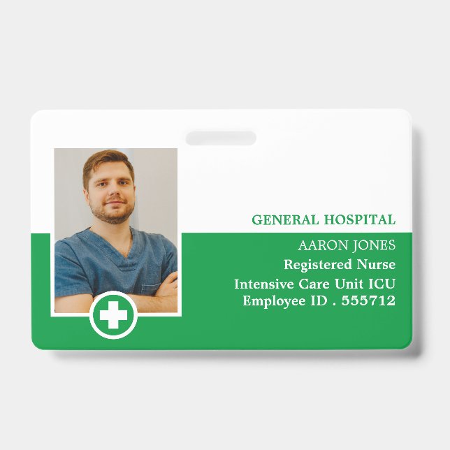 Identificación Símbolo de primeros auxilios, tarjeta de identific (Front)