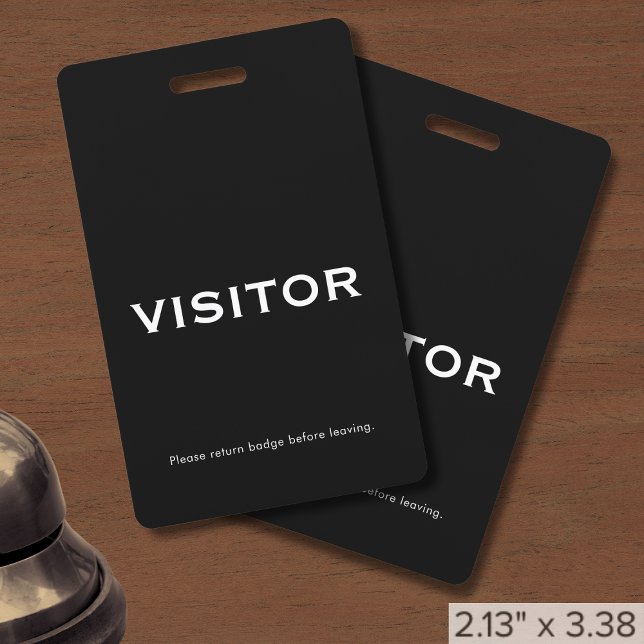 Identificación Simple Tarjeta de Visitante Negro (Subido por el creador)