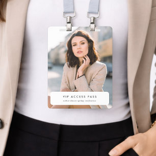 Identificación Tarjeta de Acceso VIP Badge 4x5   Pase de Conferen