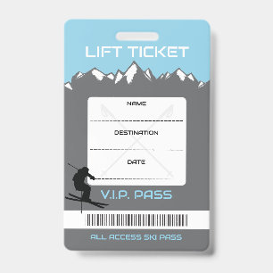 Identificación Tarjeta de Asiento de Regalo de Pase de Elevador d