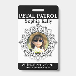 Identificación Tarjeta de chica de flor de la Patrulla de Petrol